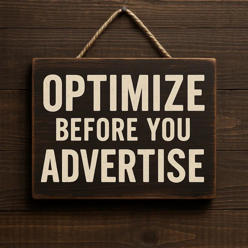 Shopify store owner looking at retargeting ad dashboard, happy with upward trend in conversions and screen showing Meta ad performance.