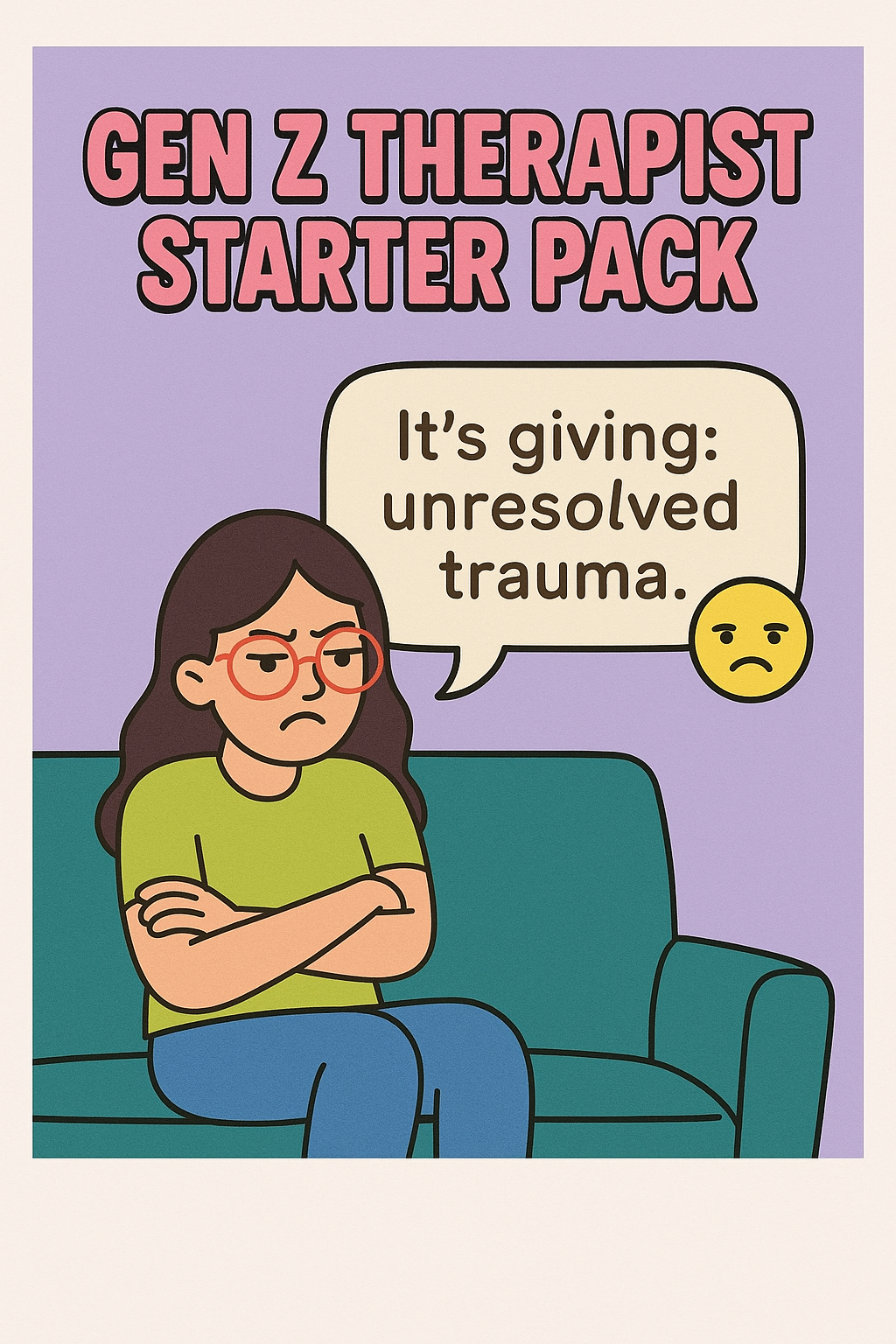 Colorful cartoon-style image showing sarcastic gifts like mugs, posters, and message cards with edgy quotes and humorous designs. 🔹 Image Text Over