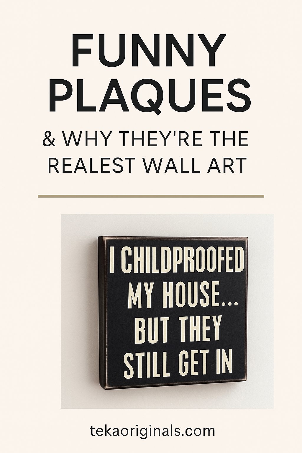 “Gift-worthy funny plaques with edgy and relatable quotes”
