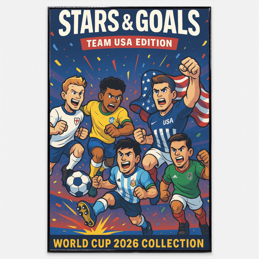 “World Cup 2026 Ball Team USA Edition in red white blue Trionda design”