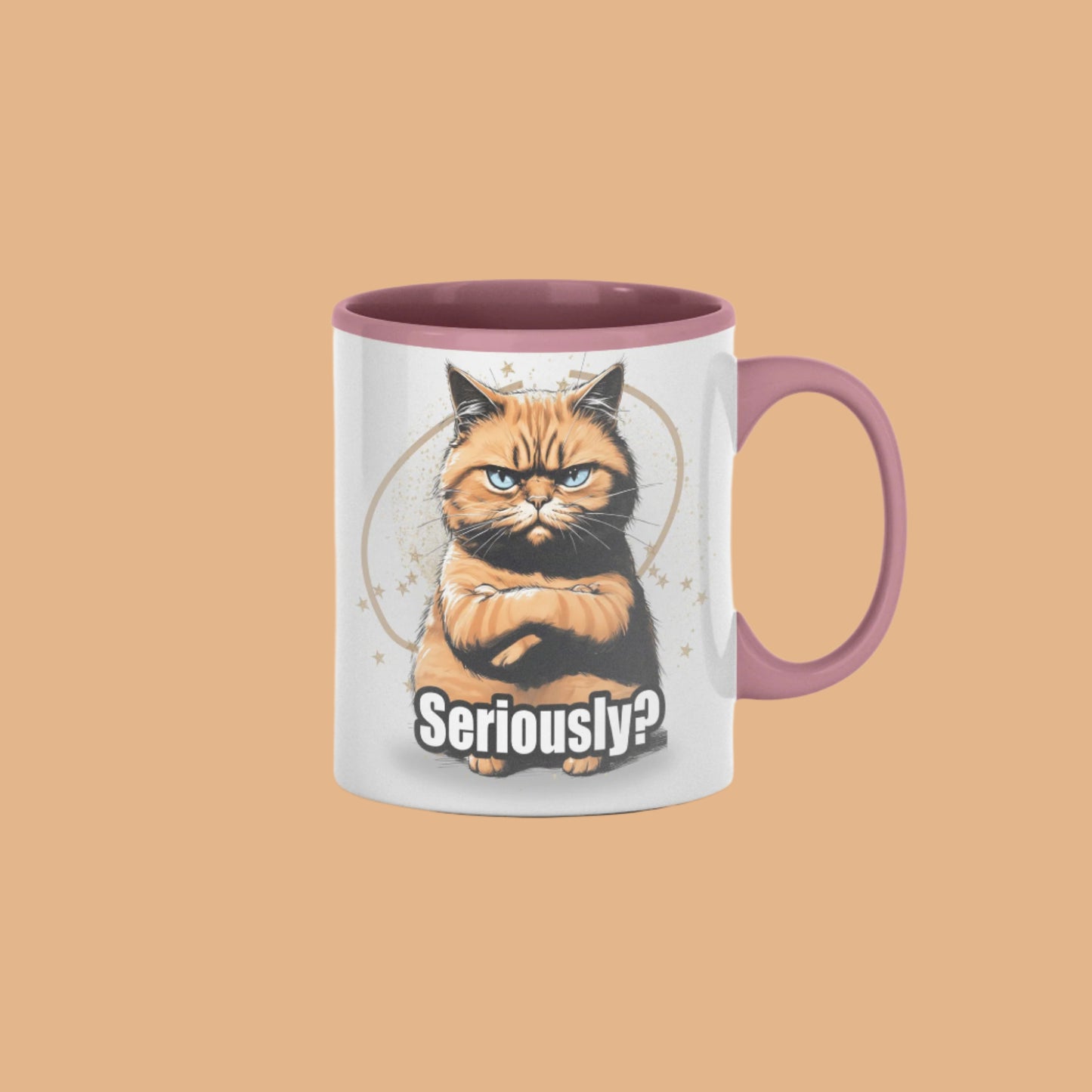“Top cat coffee mug custom gift with sarcastic text and cartoon cat”