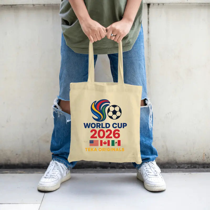 World Cup 2026 Trionda tote bag with official ball pattern design