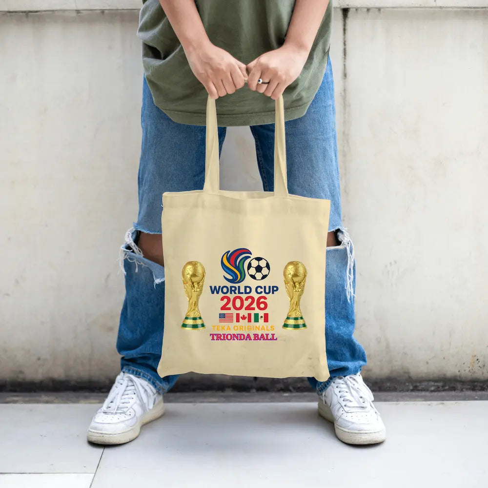 World Cup 2026 Trionda 2.0 Tote Bag with bold soccer design, eco-friendly durable build, and match-day fan essentials style.