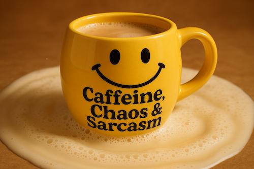 “Funny coffee mugs with sarcasm and humor, perfect for coffee lovers, espresso fans, and sarcastic caffeine enthusiasts.”