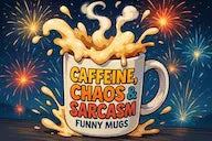 “Funny coffee mugs with sarcasm and humor, perfect for coffee lovers, espresso fans, and sarcastic caffeine enthusiasts.”