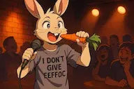 Comic-style artwork promoting funny shirts, mugs, plaques and posters.