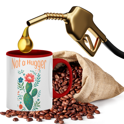 Cute and honest cactus coffee mug for introverts