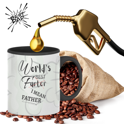 He Toots He Laughs mug for funny morning routine