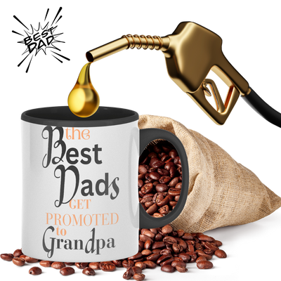 Best dads get promoted ceramic coffee cup gift

