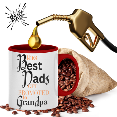 Funny dad mug with promotion quote – Ages Like A Fine Mug