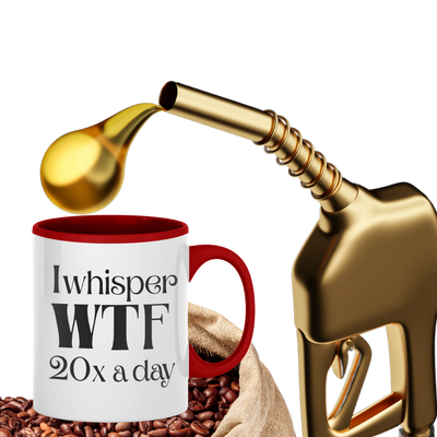 Sarcastic coffee mug with WTF quote – perfect for stress