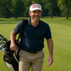  White Sportsman visor with bold embroidered slogan “MAKE AMERICA SMILE AGAIN.”
