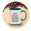 White ceramic mug that says “Good Morning, Ya Filthy Animal” in bold black font – perfect for sarcastic coffee lovers.