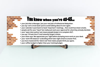 Gag gift for aging friends