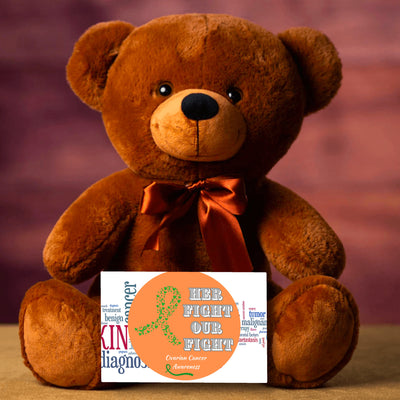 Ovarian Cancer Awareness Teddy Bear – Her Fight, Our Fight | Teka Originals