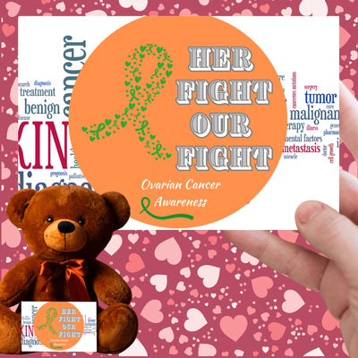 Ovarian Cancer Awareness Teddy Bear – Her Fight, Our Fight | Teka Originals