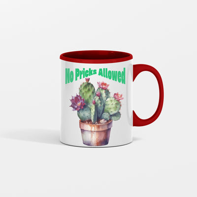 Coffee First. Hugs Later. Funny cactus design mug