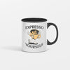 Morning motivation coffee mug with stylish print