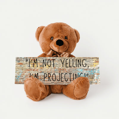Funny Teddy Bear – I’m Not Yelling, I’m Projecting | Teka Originals