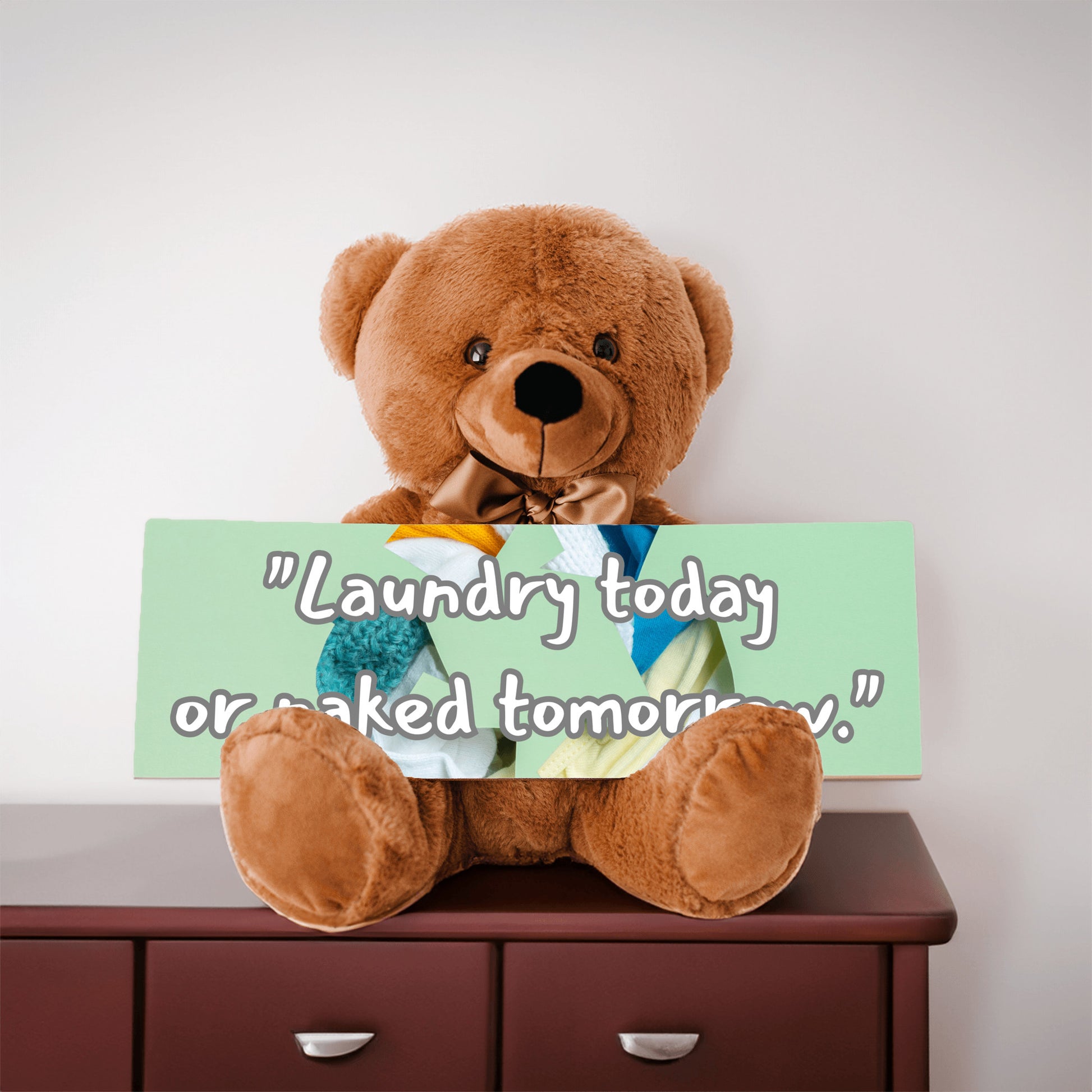 “Laundry Today or Naked Tomorrow sign – funny wooden laundry plaque by Teka Originals”