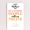 Wooden hanging plaque with “My Favorite People Call Me Mom” quote – rustic Mother’s Day gift for moms and grandmas.
