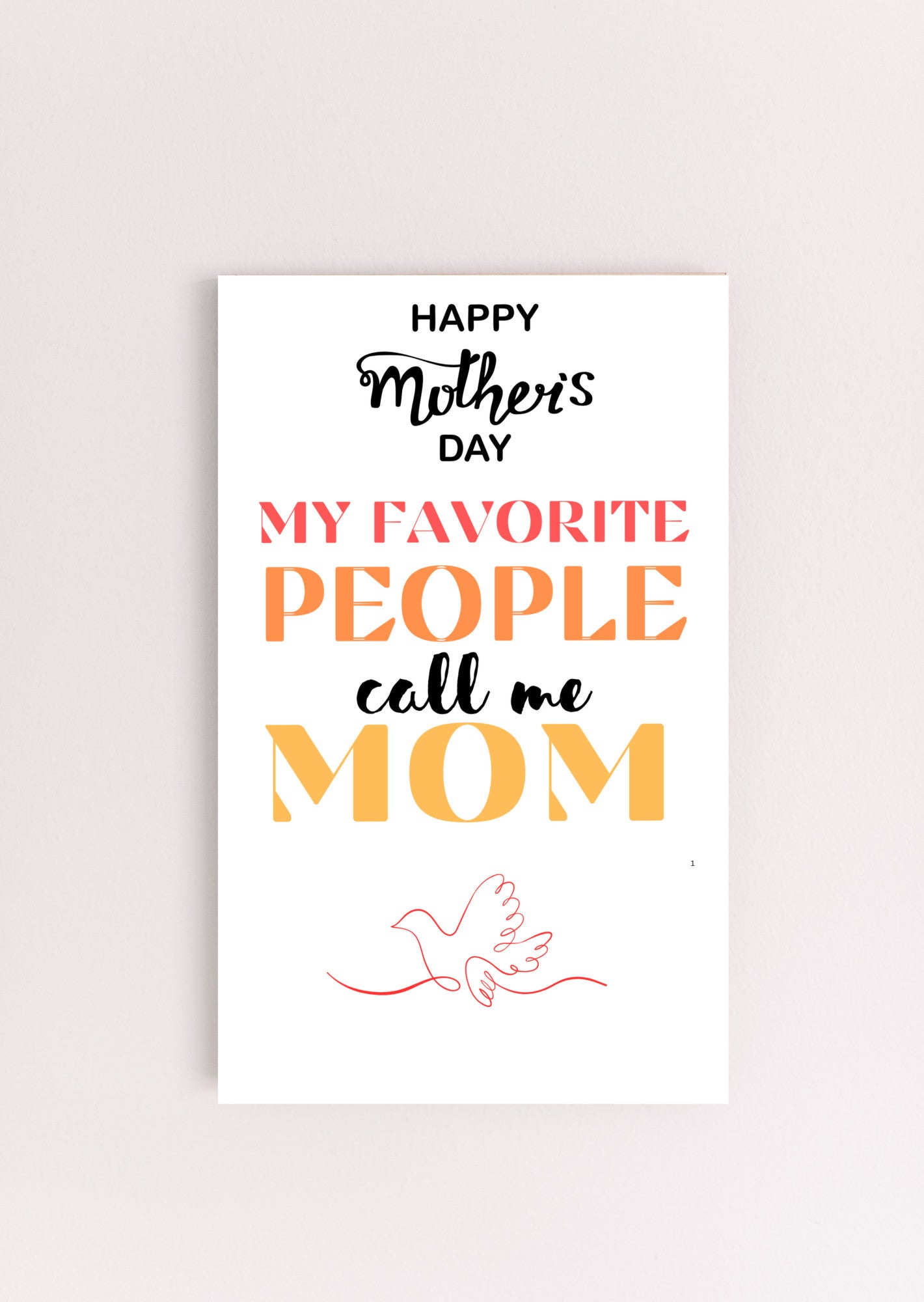 Wooden hanging plaque with “My Favorite People Call Me Mom” quote – rustic Mother’s Day gift for moms and grandmas.