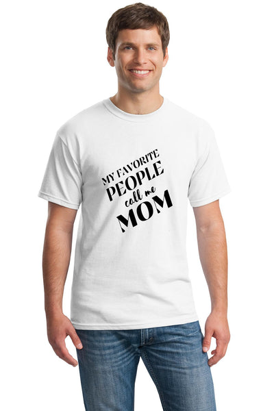 “My Favorite People Call Me Mom t‑shirt in cream with cozy handwritten script design”