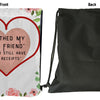 Funny drawstring bag for Mother’s Day – “I Birthed My Best Friend And I Still Have The Receipts” quote design for moms.