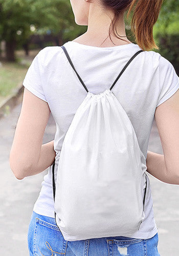 Funny mom drawstring bag – “Motherhood Powered By Win, WiFi, & WTF Moments” quote bag for busy, modern moms.