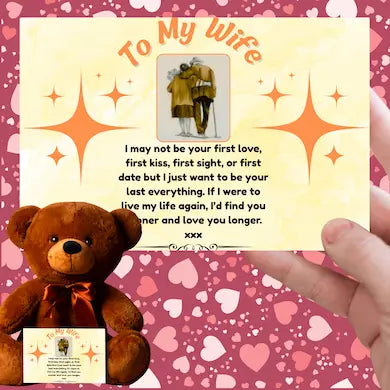 TO MY WIFE – Teddy Bear Gift  Message My World