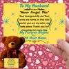 Romantic message plaque titled "To My Husband – My Steady Heartbeat" with a loving short poem and bold design style.
