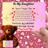 Teddy Bear Heartfelt Message Card To My Daughter