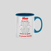 White ceramic coffee mug with the heartfelt quote “MOM, OUR GREATEST BLESSING” in elegant script – perfect for Mother’s Day or daily appreciation.