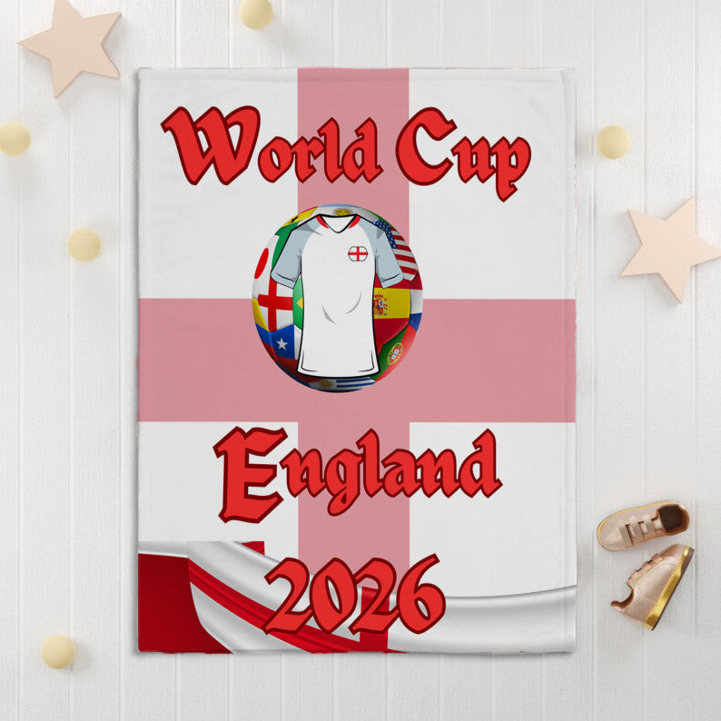 "England football  blankets celebrating the top contenders  for World Cup 