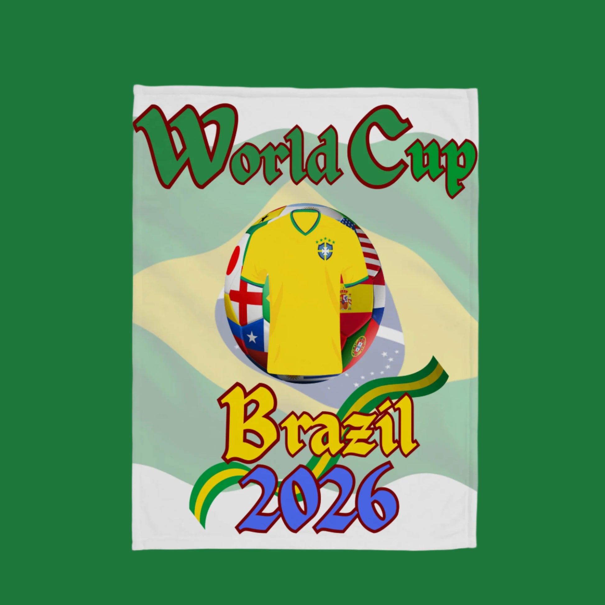 "Brazil World Cup 2026  blankets celebrating the top contenders of World Cup 2026