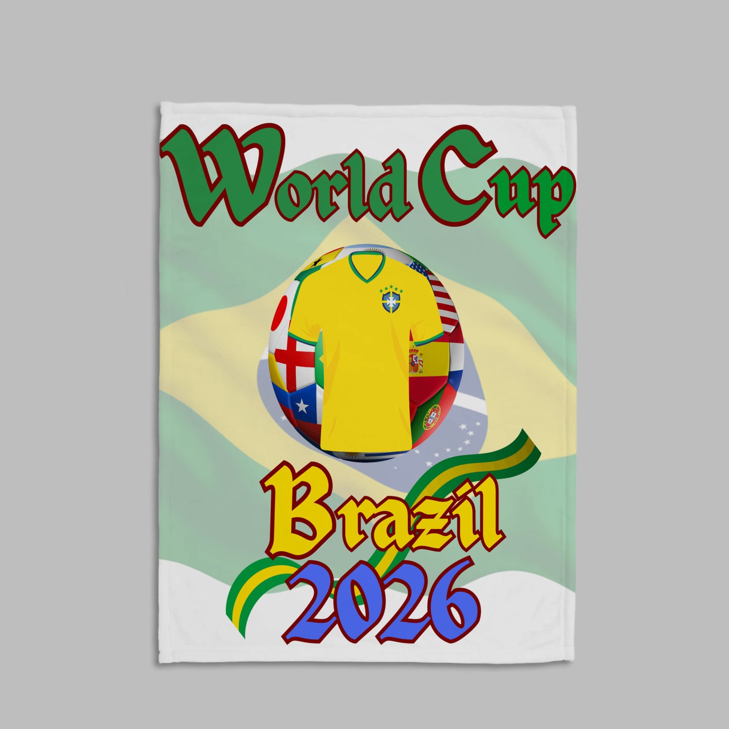 WORLD CUP 2026 - Cozy Brazil World Cup Blanket