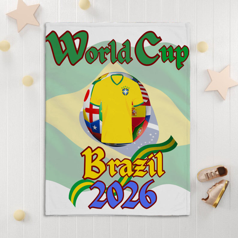 WORLD CUP 2026 - Cozy Brazil World Cup Blanket