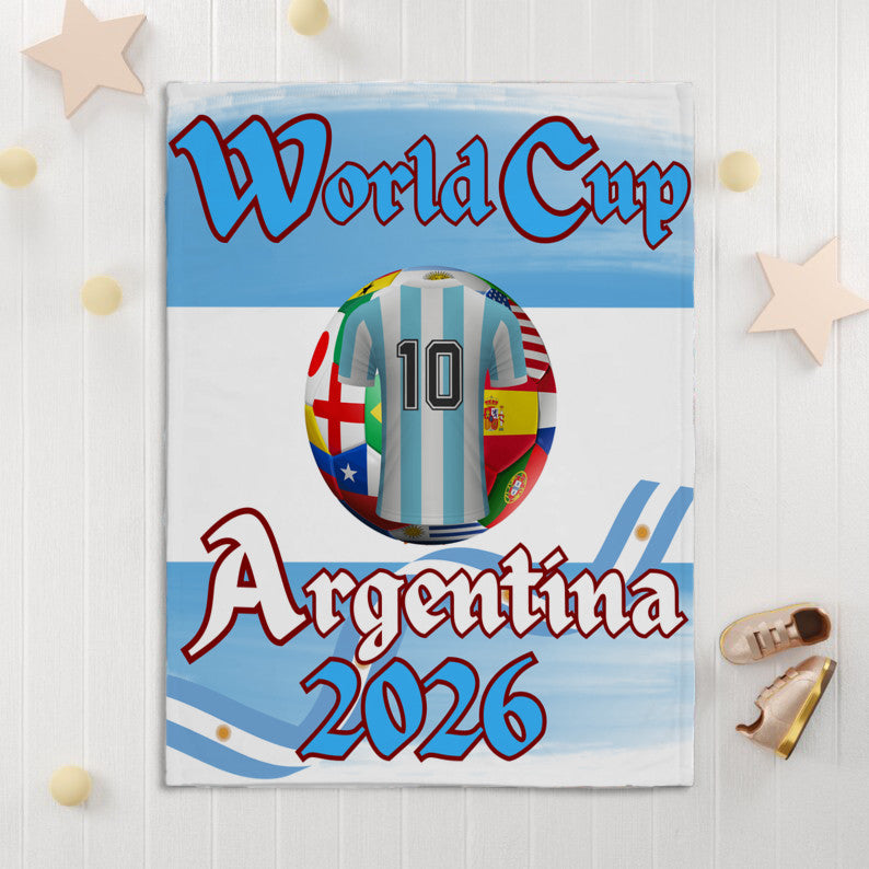 "Argentina fleece blankets celebrating  for World Cup 2026"