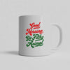 White ceramic mug that says “Good Morning, Ya Filthy Animal” in bold black font – perfect for sarcastic coffee lovers.