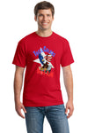 Bold patriotic T-shirt featuring an American eagle with the phrase “These Colors Don’t Run,” symbolizing strength, freedom, and American pride.