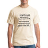 Sarcastic gym T-shirt with the phrase “I Don’t Care: What You Bench” in bold lettering, perfect for fitness lovers with a sense of humor.