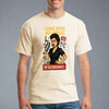 "Unisex Natural T-shirt with bold neon text that reads 'I Serve Shots, Not Smiles' – sarcastic bartender design."