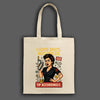 "Canvas tote bag featuring the quote 'I Serve Shots, Not Smiles' in bold, edgy lettering – perfect for bartenders and servers."