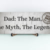 “Gift plaque for dad mounted in a man cave wall.”