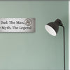 “Gift plaque for dad mounted in a man cave wall.”