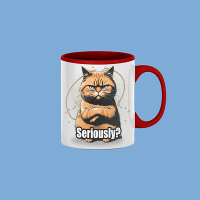  “Top cat coffee mug custom gift with sarcastic text and cartoon cat”