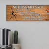 Funny motivational plaque that reads “Nothing kills you faster than fake positivity,” with bold typography and a modern, sarcastic design.