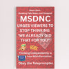 Funny political plaque with “Breaking Fake News – MSDNC” quote printed in bold on wooden sign