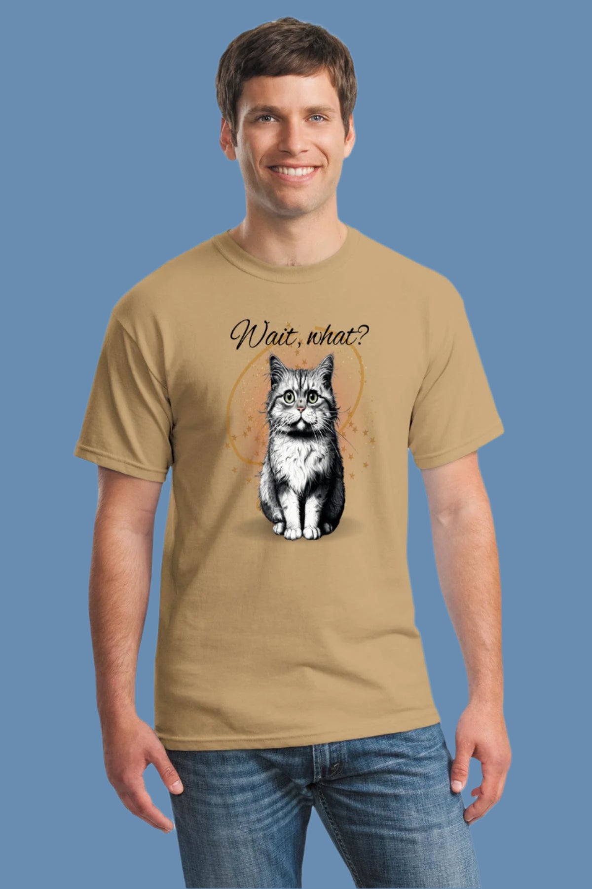 TopCat cartoon cat saying “Wait What?” on funny sarcastic T-shirt for cat lovers