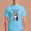 TopCat cartoon cat saying “Wait What?” on funny sarcastic T-shirt for cat lovers